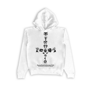 Bohemian Ayahuasca Ceremony Hoodie White