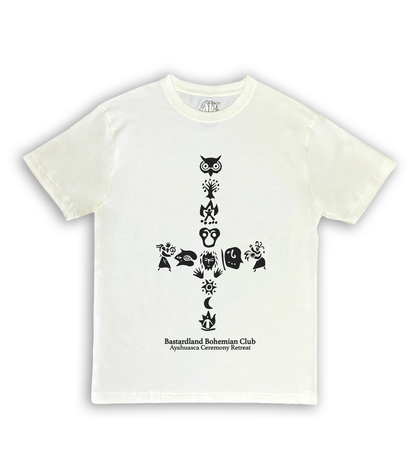 Bohemian Ayahuasca Ceremony Tee Shirt Bone