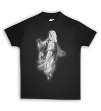 Load image into Gallery viewer, Jesus Xhrist Full Body Greyscale Print Tee Shirt Black