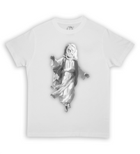 Load image into Gallery viewer, Jesus Xhrist Full Body Greyscale Print Tee Shirt Black