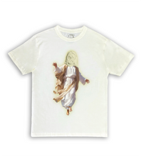 Load image into Gallery viewer, Jesus Xhrist Full Body Greyscale Print Tee Shirt Black