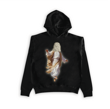 Load image into Gallery viewer, Jesus Xhrist Full Body Tan Print Seamless Hoodie Black